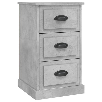 Comodino Grigio Cemento 39x39x67 cm in Legno Multistrato - homemem39