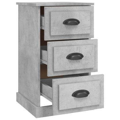 Comodino Grigio Cemento 39x39x67 cm in Legno Multistrato - homemem39