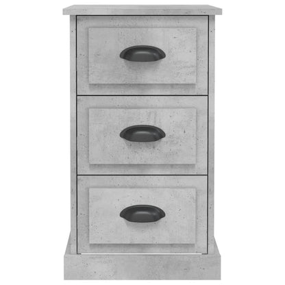 Comodino Grigio Cemento 39x39x67 cm in Legno Multistrato - homemem39