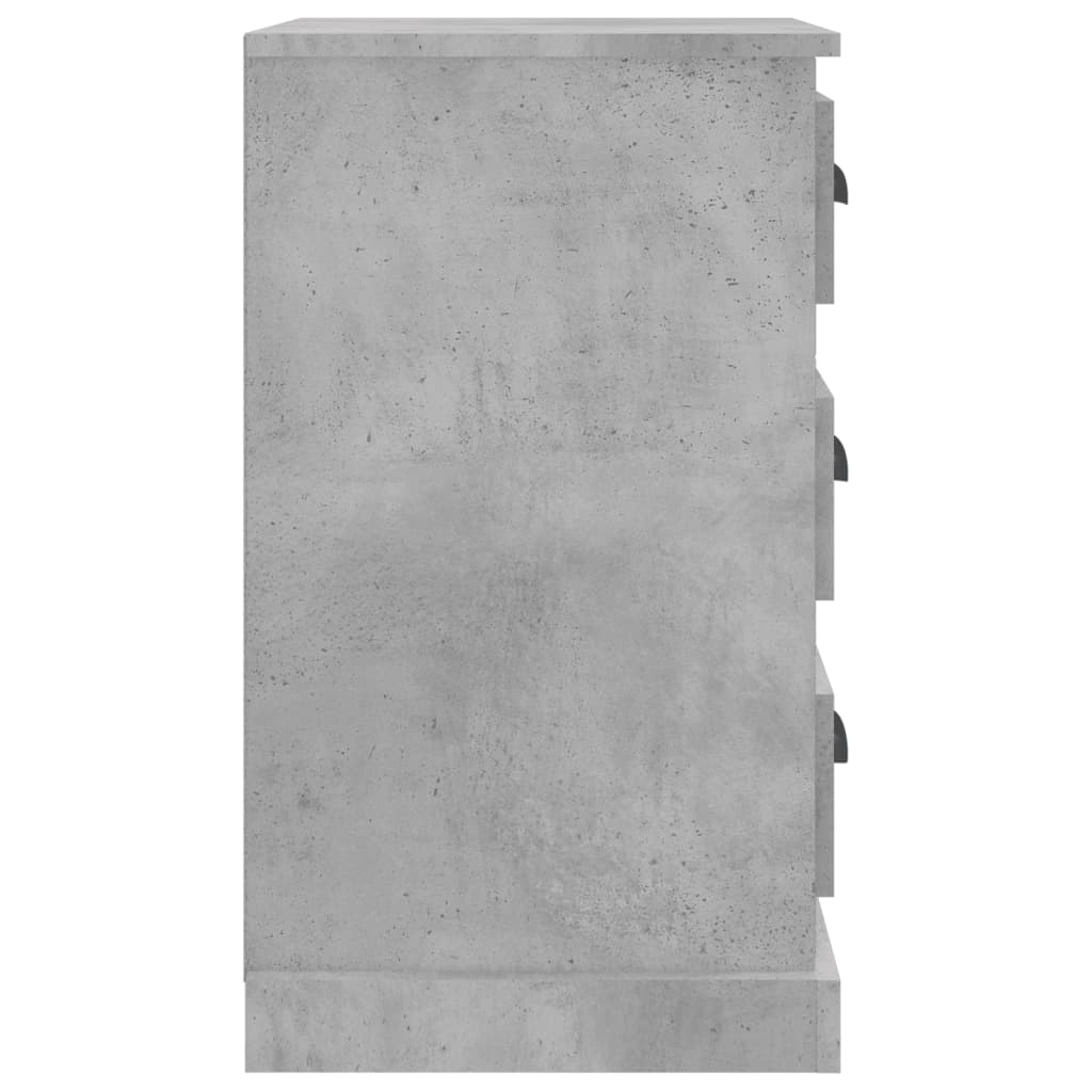 Comodino Grigio Cemento 39x39x67 cm in Legno Multistrato - homemem39