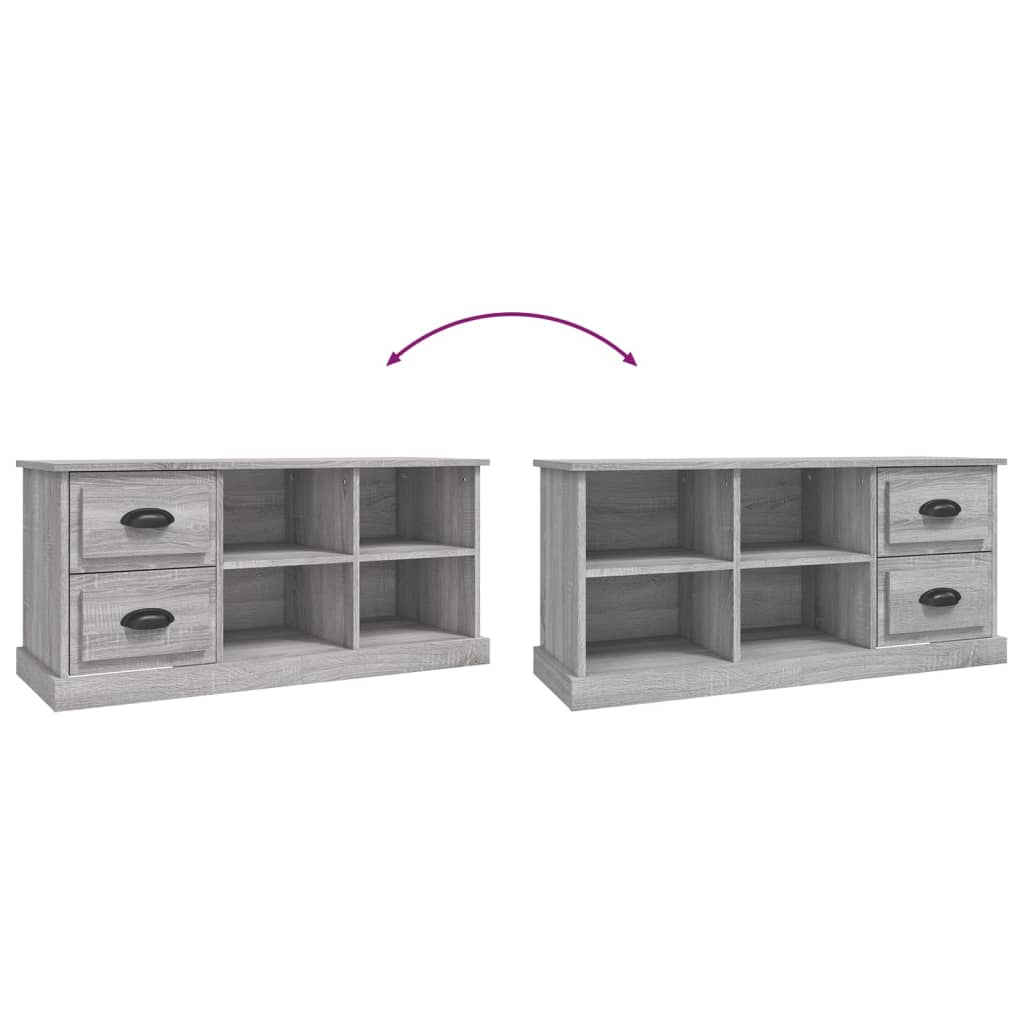 Mobile Porta TV Grigio Sonoma 102x35,5x47,5cm Legno Multistrato - homemem39