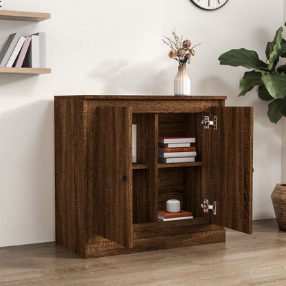 Sideboard aus brauner Eiche, 70 x 35,5 x 67,5 cm, aus Mehrschichtholz