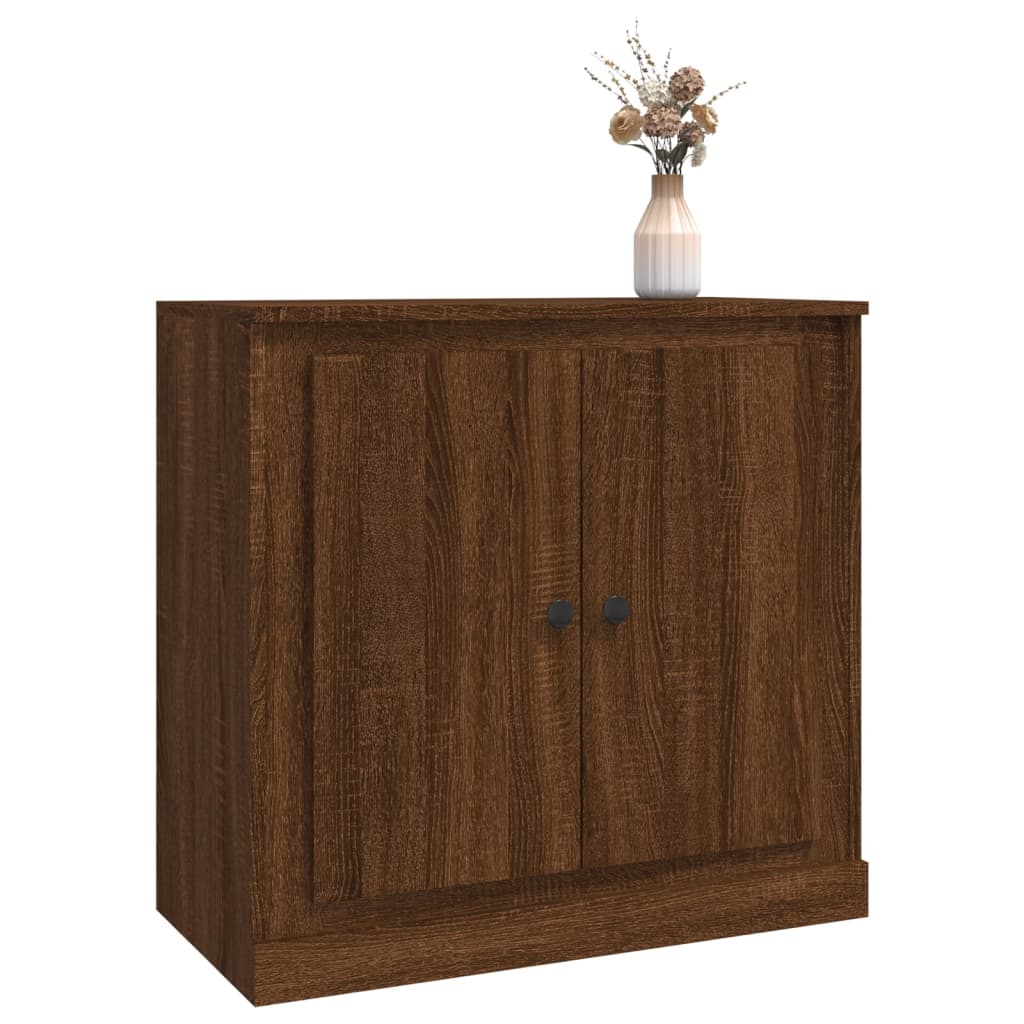 Sideboard aus brauner Eiche, 70 x 35,5 x 67,5 cm, aus Mehrschichtholz