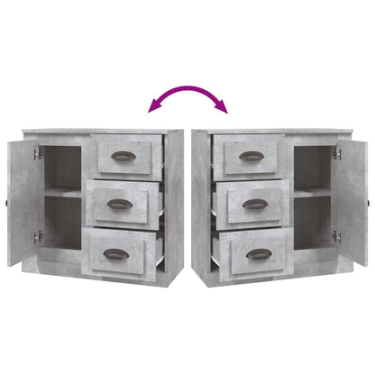 Credenza Grigio Cemento 70x35,5x67,5 cm in Legno Multistrato