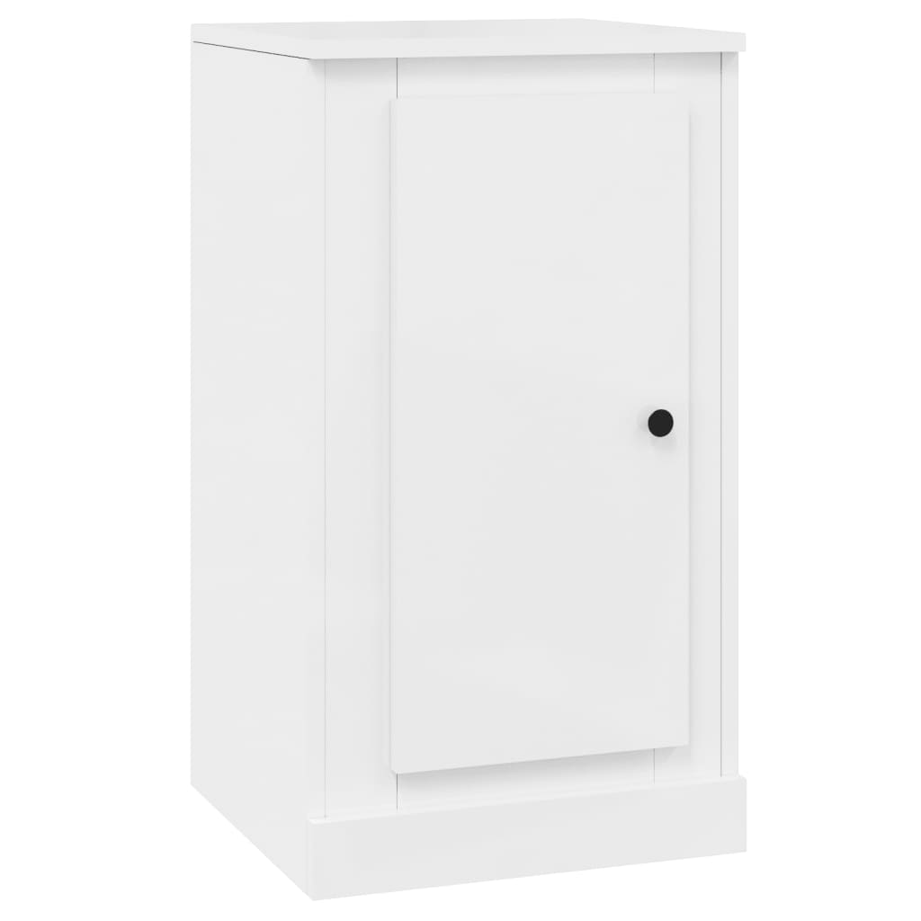 Credenze 2 pz Bianco Lucido 37,5x35,5x67,5 cm Legno Multistrato