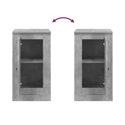 Credenza Grigio Cemento 37,5x35,5x67,5 cm in Legno Multistrato