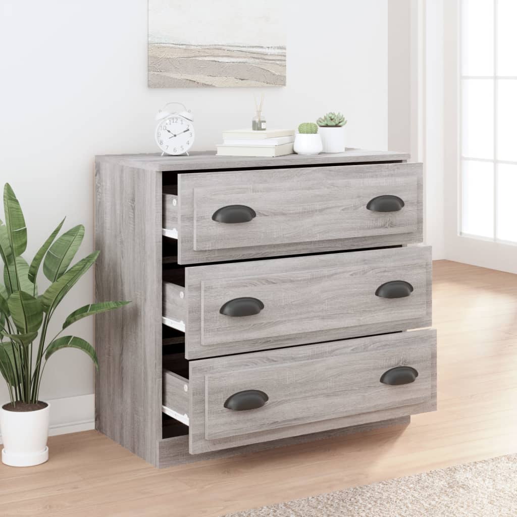 Credenza Grigio Sonoma 70x35,5x67,5 cm in Legno Multistrato - homemem39