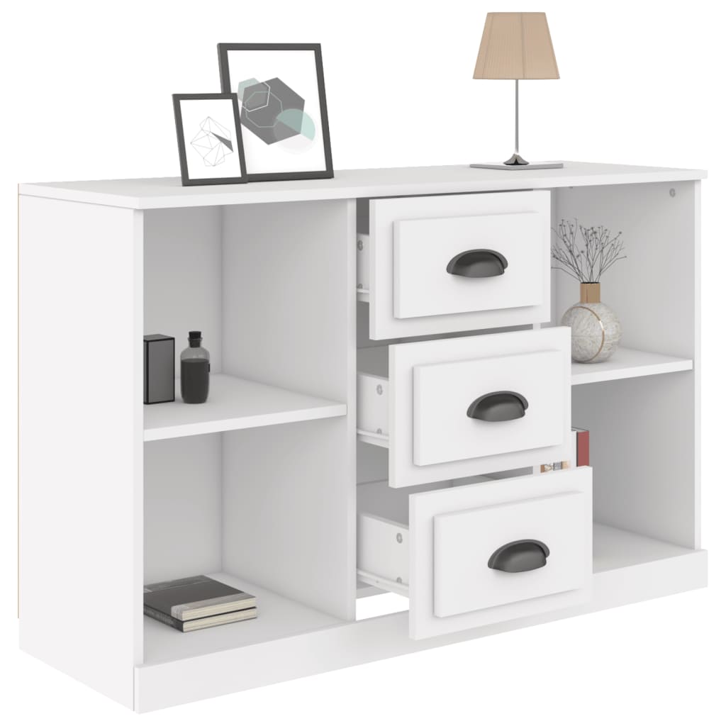 Credenza Bianca 104,5x35,5x67,5 cm in Legno Multistrato - homemem39