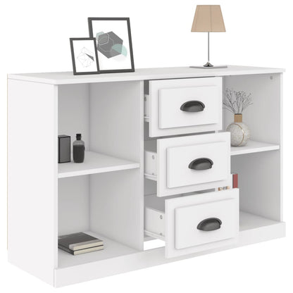 Credenza Bianca 104,5x35,5x67,5 cm in Legno Multistrato - homemem39