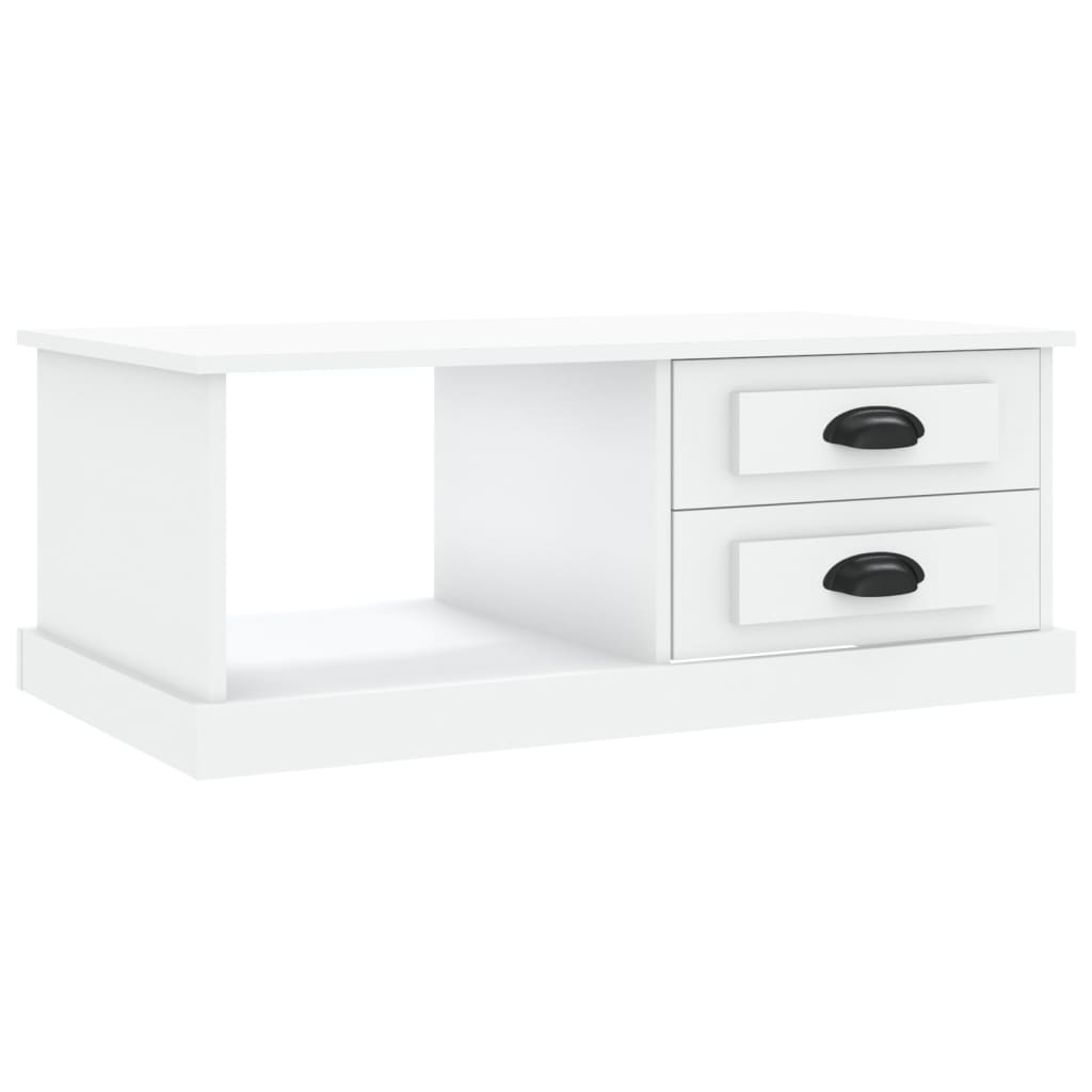 Tavolino da Salotto Bianco 90x50x35 cm in Legno Multistrato | homemem39