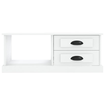 Tavolino da Salotto Bianco 90x50x35 cm in Legno Multistrato | homemem39