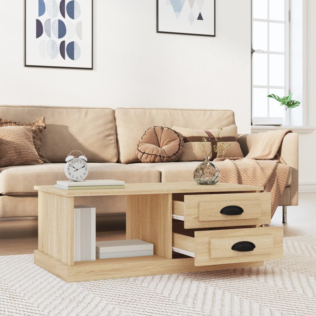 Tavolino da Salotto Rovere Sonoma 90x50x35 cm Legno Multistrato | homemem39