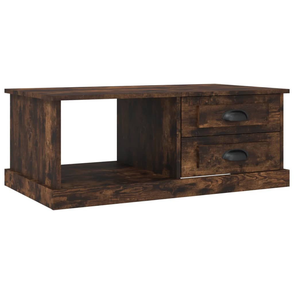 Tavolino da Salotto Rovere Fumo 90x50x35 cm Legno Multistrato | homemem39