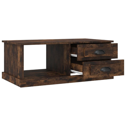 Tavolino da Salotto Rovere Fumo 90x50x35 cm Legno Multistrato | homemem39