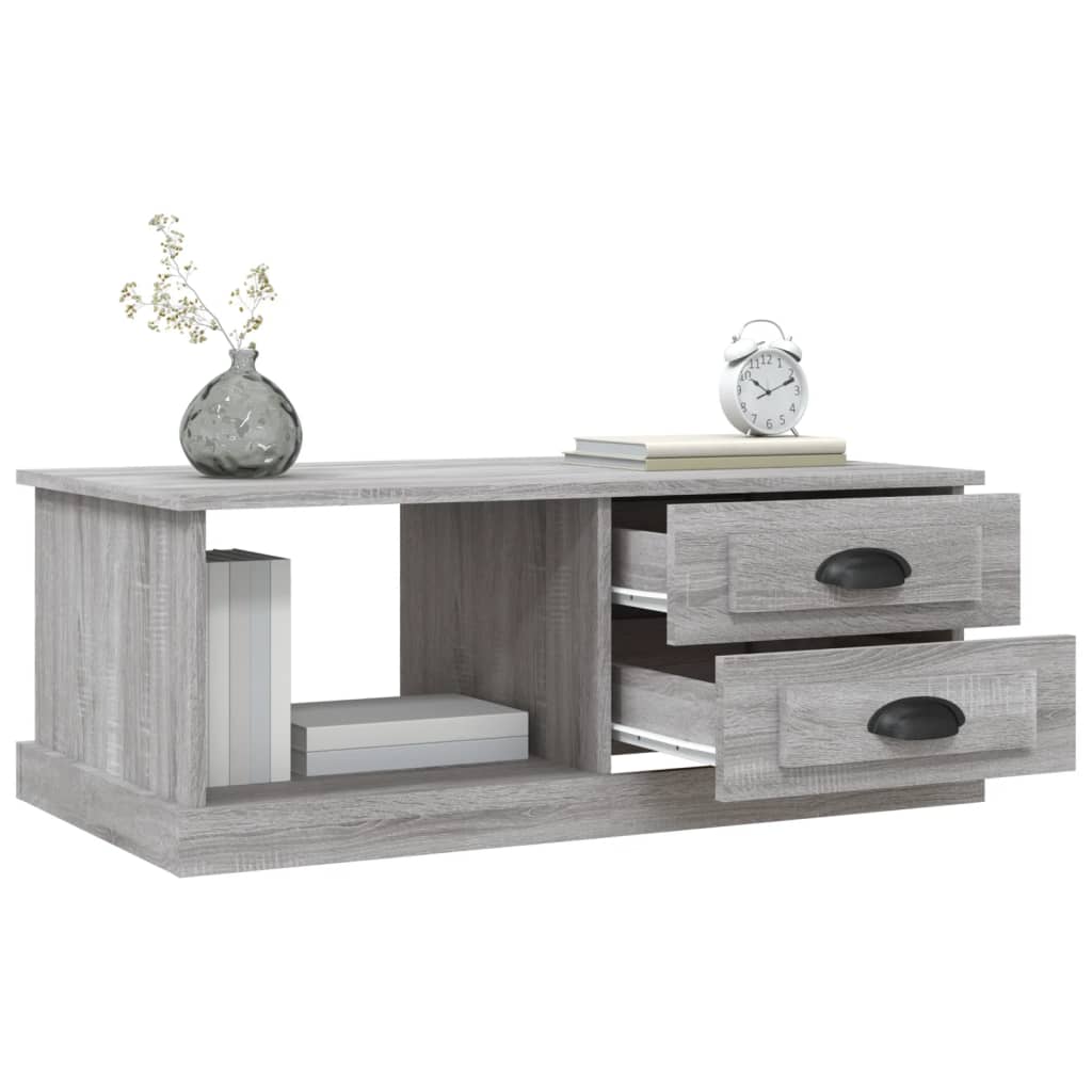Tavolino da Salotto Grigio Sonoma 90x50x35 cm Legno Multistrato | homemem39