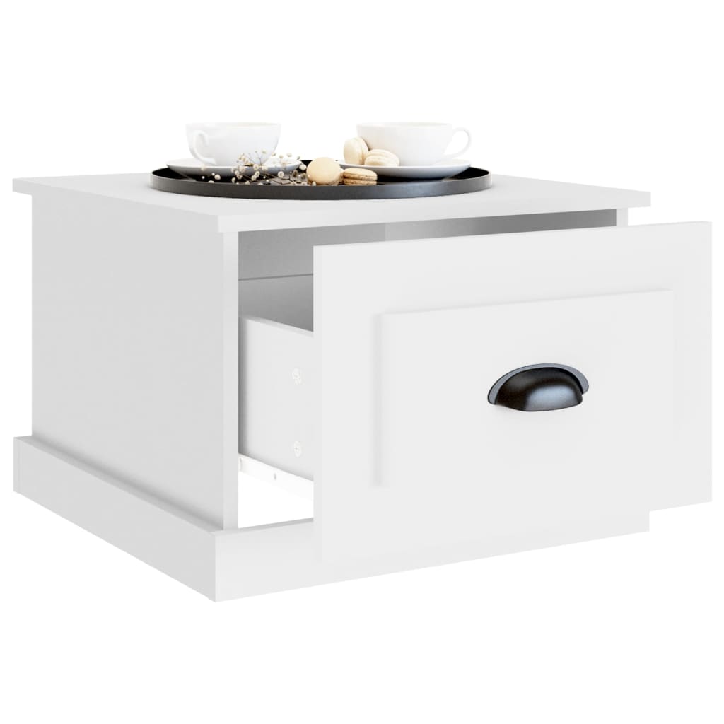 Tavolino da Salotto Bianco 50x50x35 cm in Legno Multistrato | homemem39