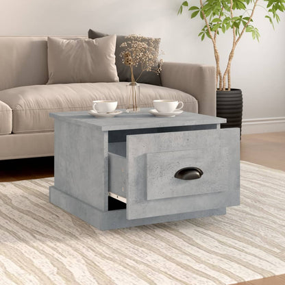 Tavolino da Salotto Grigio Cemento 50x50x35cm Legno Multistrato | homemem39