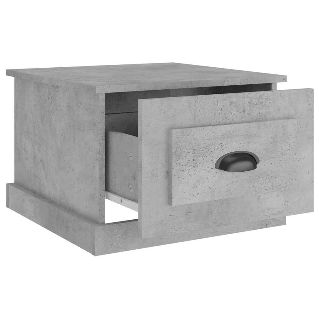 Tavolino da Salotto Grigio Cemento 50x50x35cm Legno Multistrato | homemem39
