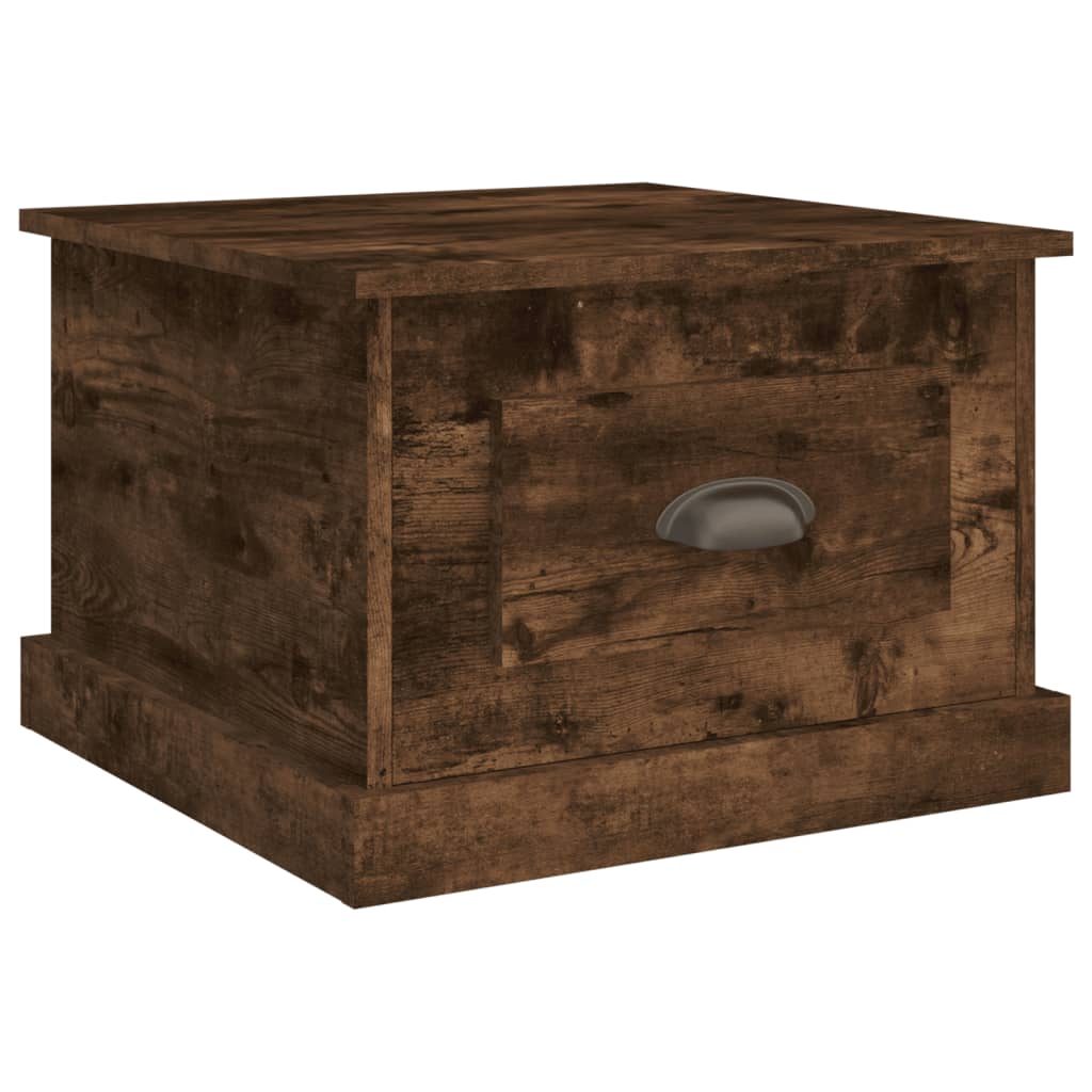 Tavolino da Salotto Rovere Fumo 50x50x35 cm Legno Multistrato
