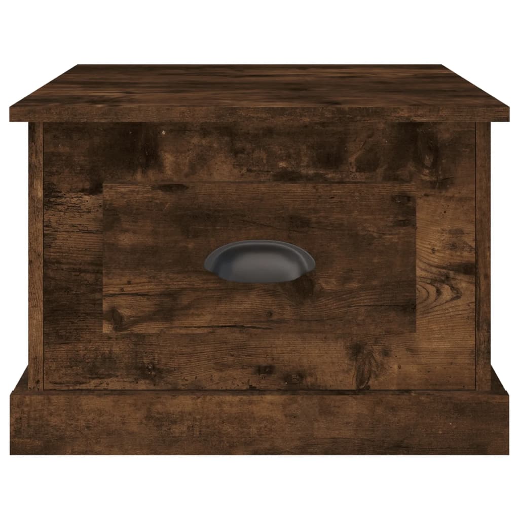 Tavolino da Salotto Rovere Fumo 50x50x35 cm Legno Multistrato