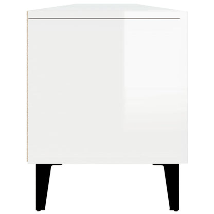 Mobile Porta TV Bianco Lucido 180x31,5x40 cm Legno Multistrato - homemem39