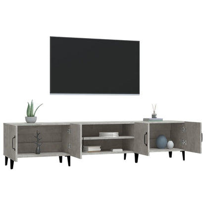 Mobile Porta TV Grigio Cemento 180x31,5x40 cm Legno Multistrato