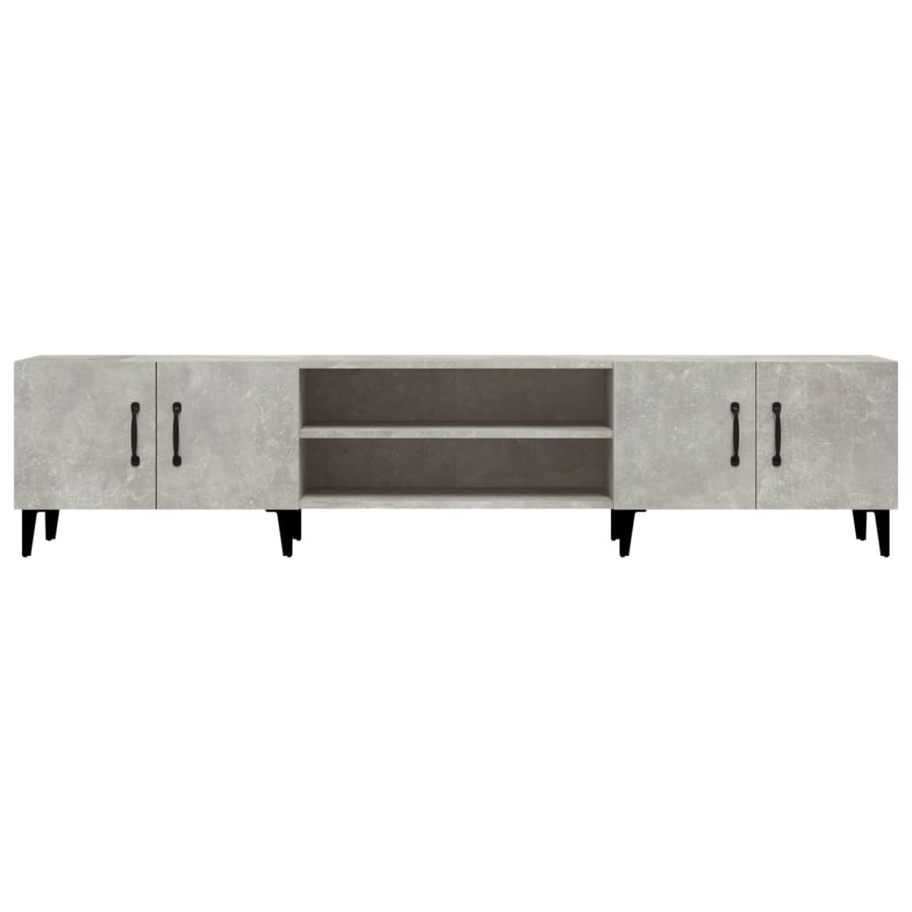 Mobile Porta TV Grigio Cemento 180x31,5x40 cm Legno Multistrato - homemem39