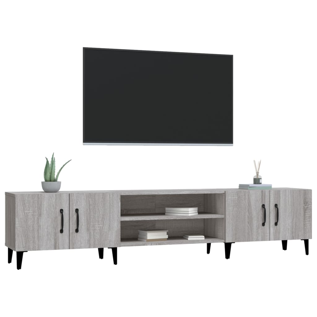 Mobile TV Grigio Sonoma 180x31,5x40 cm in Legno Multistrato