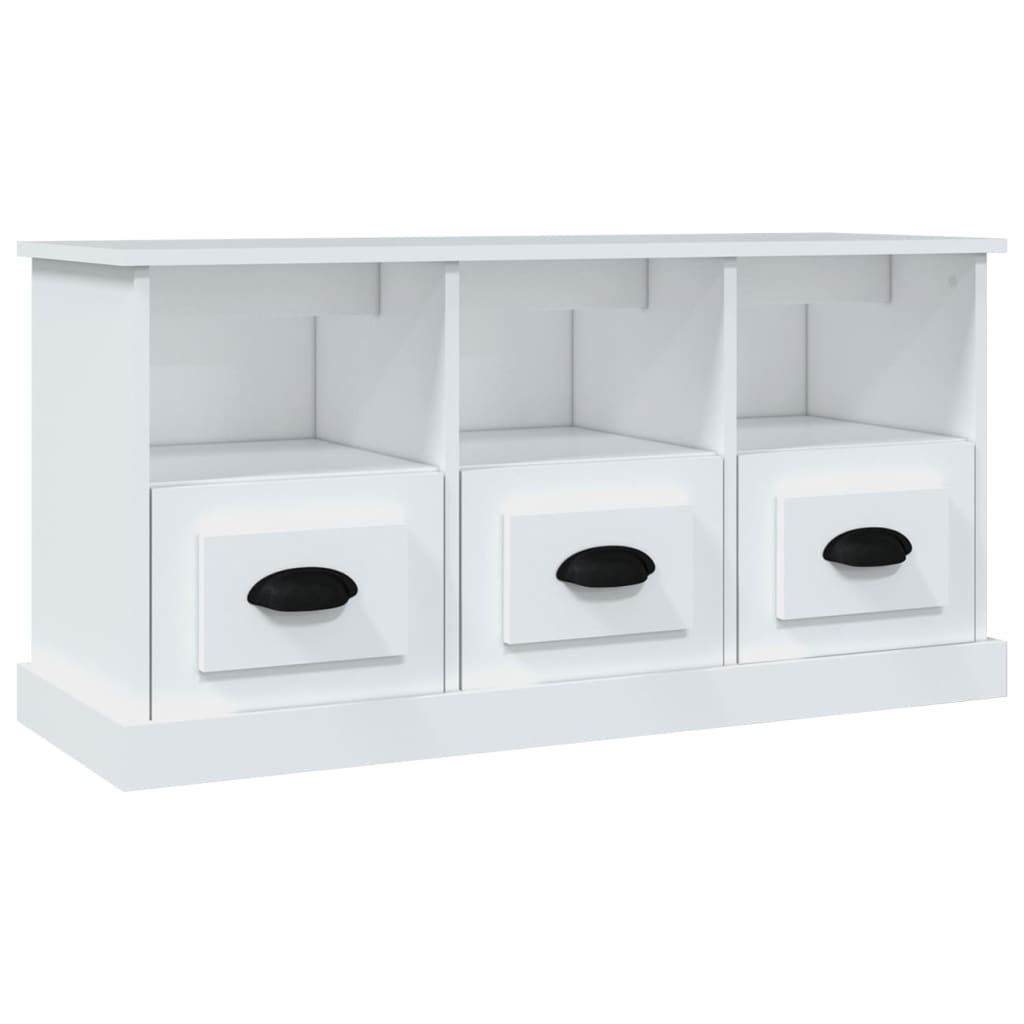 Mobile Porta TV Bianco 100x35x50 cm in Legno Multistrato - homemem39
