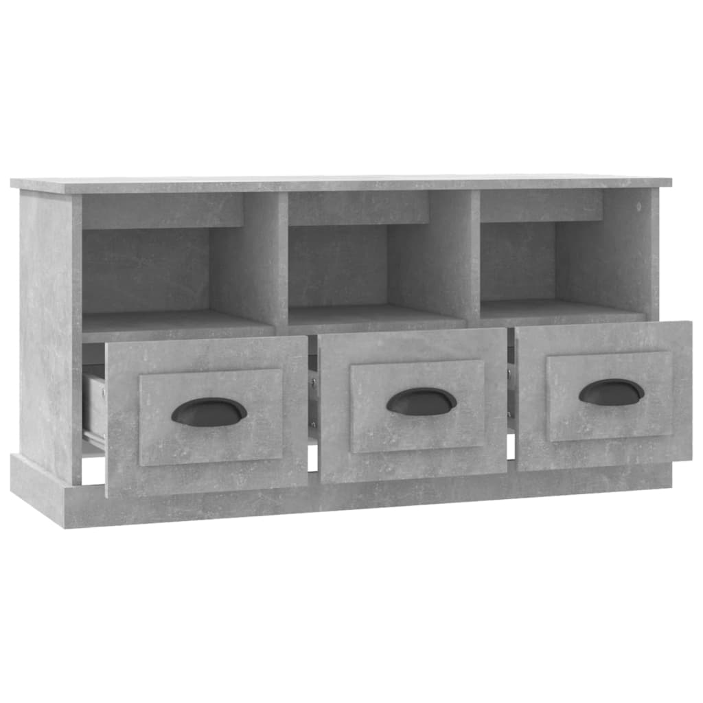 Mobile per TV Grigio Cemento 100x35x50 cm in Legno Multistrato - homemem39