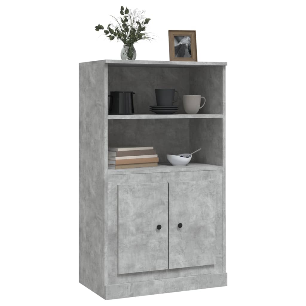 Credenza Grigio Cemento 60x35,5x103,5 cm in Legno Multistrato - homemem39