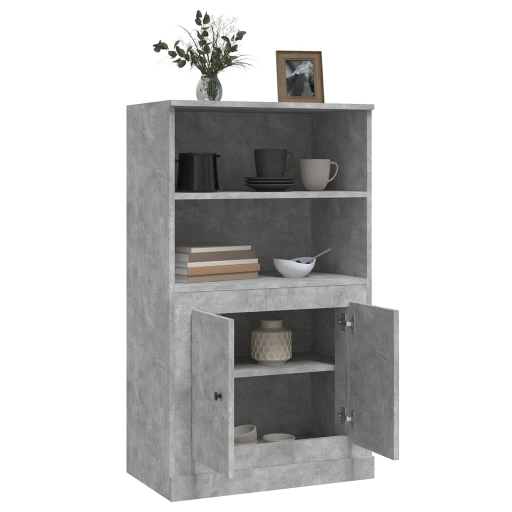 Credenza Grigio Cemento 60x35,5x103,5 cm in Legno Multistrato - homemem39