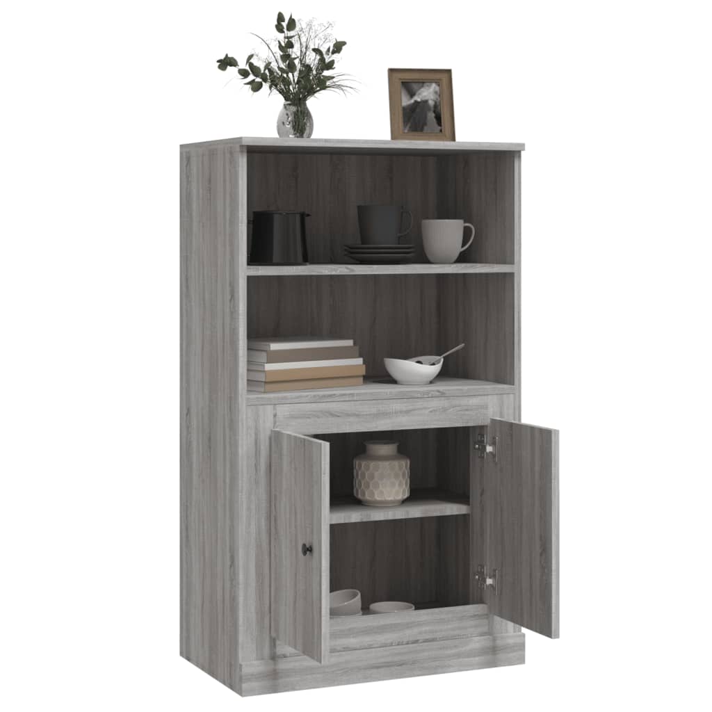 Credenza Grigio Sonoma 60x35,5x103,5 cm in Legno Multistrato - homemem39