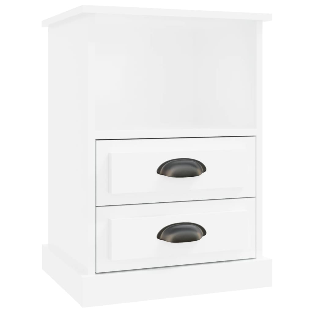 Comodini 2 pz Bianco Lucido 43x36x60 cm - homemem39