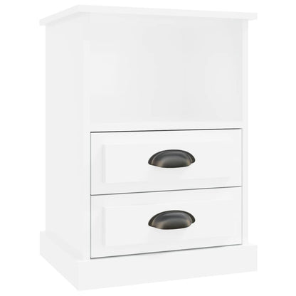 Comodini 2 pz Bianco Lucido 43x36x60 cm - homemem39