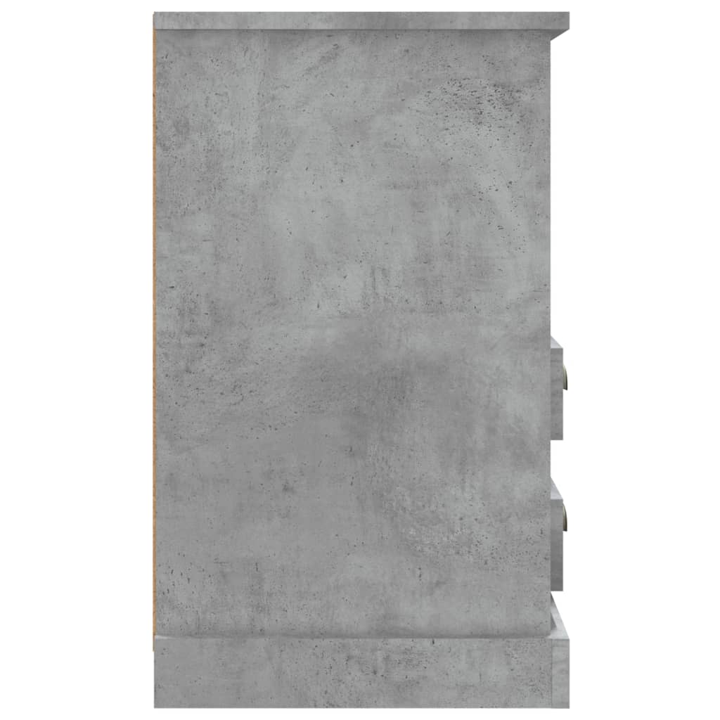 Comodini 2 pz Grigio Cemento 43x36x60 cm