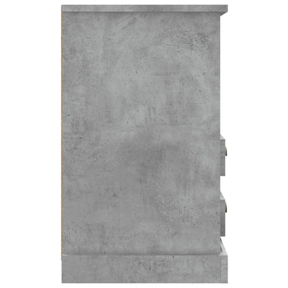 Comodini 2 pz Grigio Cemento 43x36x60 cm