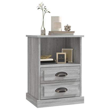 Comodini 2 pz Grigio Sonoma 43x36x60 cm