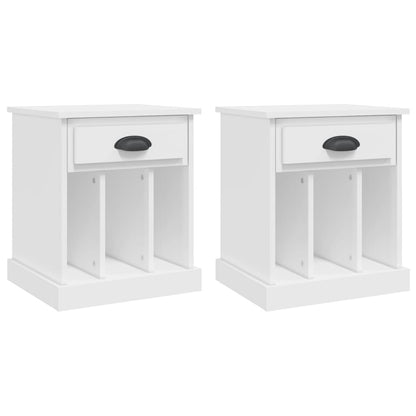 Comodini 2 pz Bianchi 43x36x50 cm