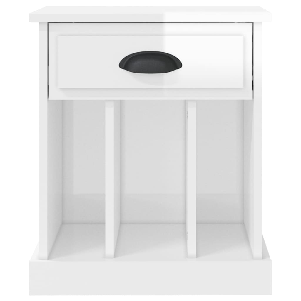 Comodini 2 pz Bianco Lucido 43x36x50 cm