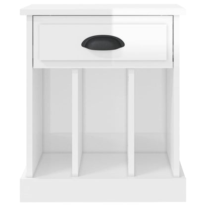 Comodini 2 pz Bianco Lucido 43x36x50 cm