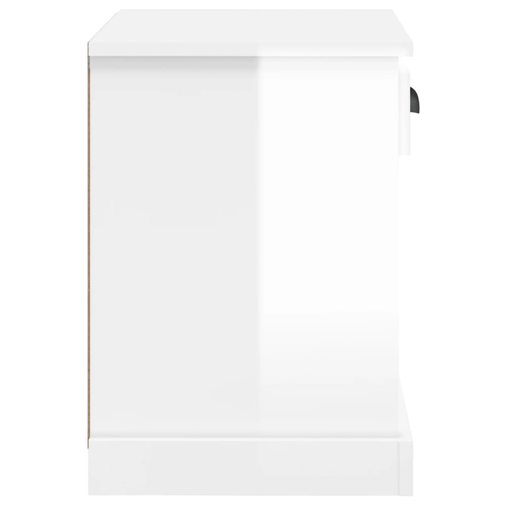 Comodini 2 pz Bianco Lucido 43x36x50 cm