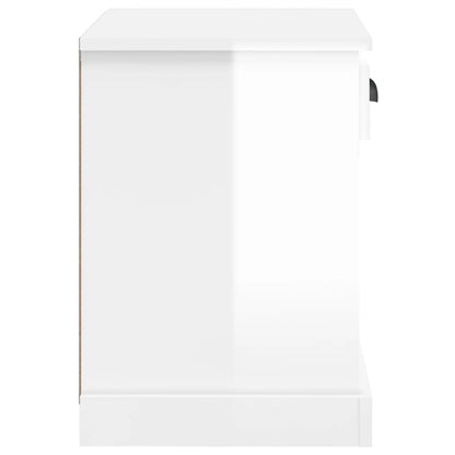 Comodini 2 pz Bianco Lucido 43x36x50 cm