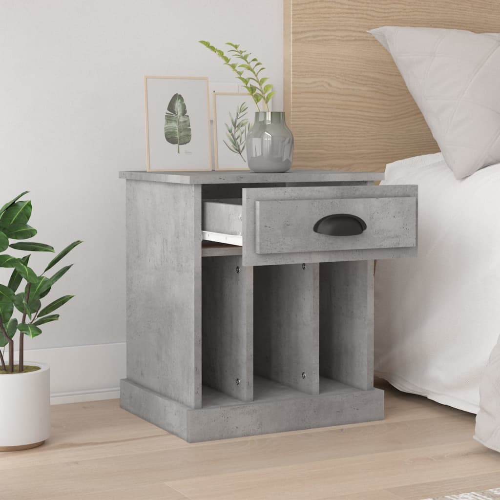 Comodini 2 pz Grigio Cemento 43x36x50 cm - homemem39