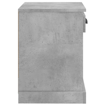 Comodini 2 pz Grigio Cemento 43x36x50 cm