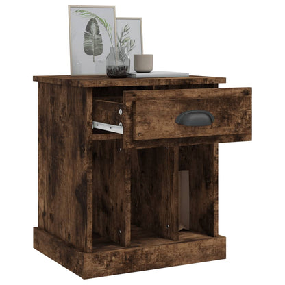 Comodini 2pz Rovere Fumo 43x36x50 cm