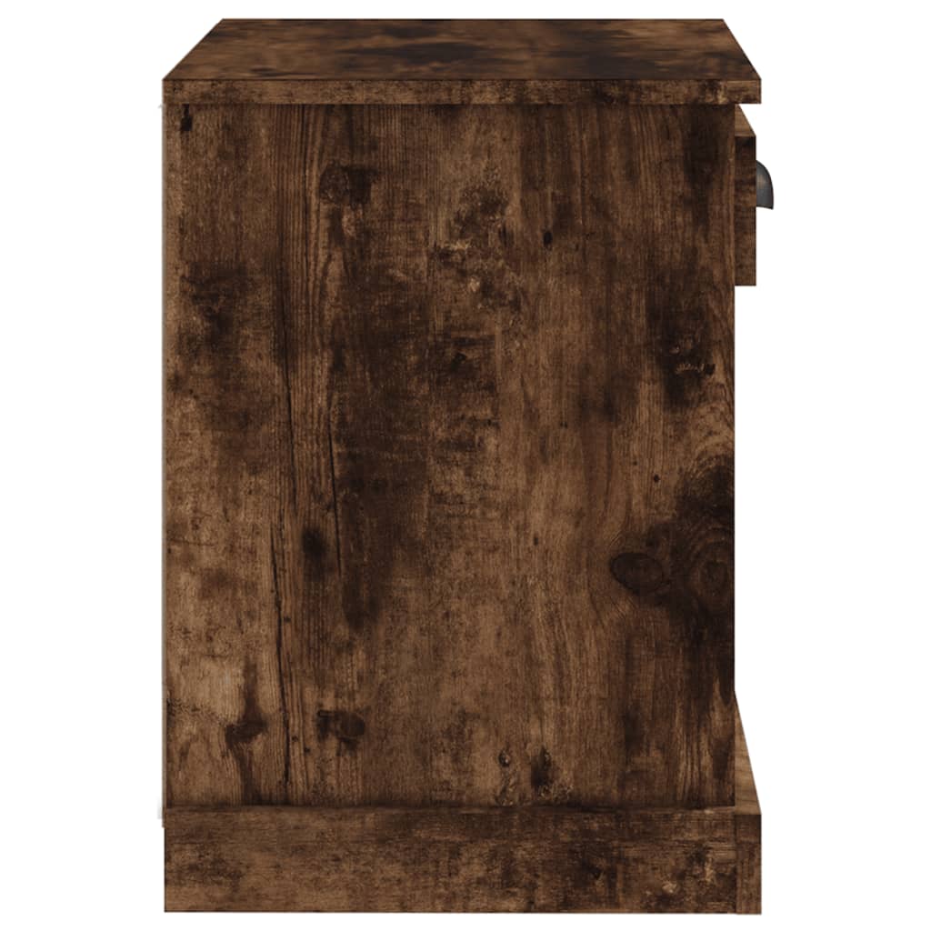 Comodini 2pz Rovere Fumo 43x36x50 cm