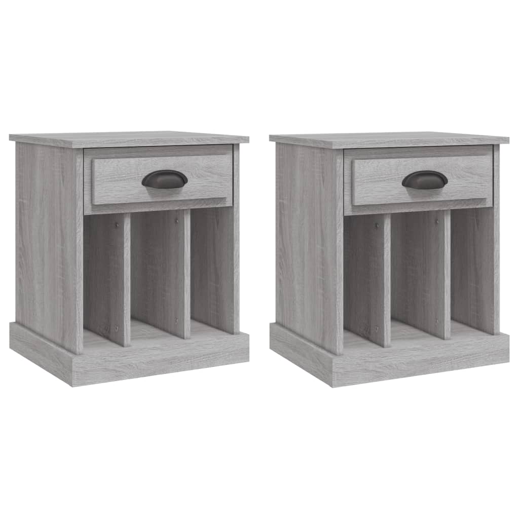 Comodini 2 pz Grigio Sonoma 43x36x50 cm