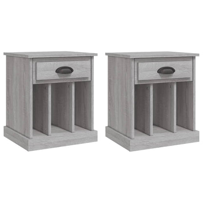 Comodini 2 pz Grigio Sonoma 43x36x50 cm