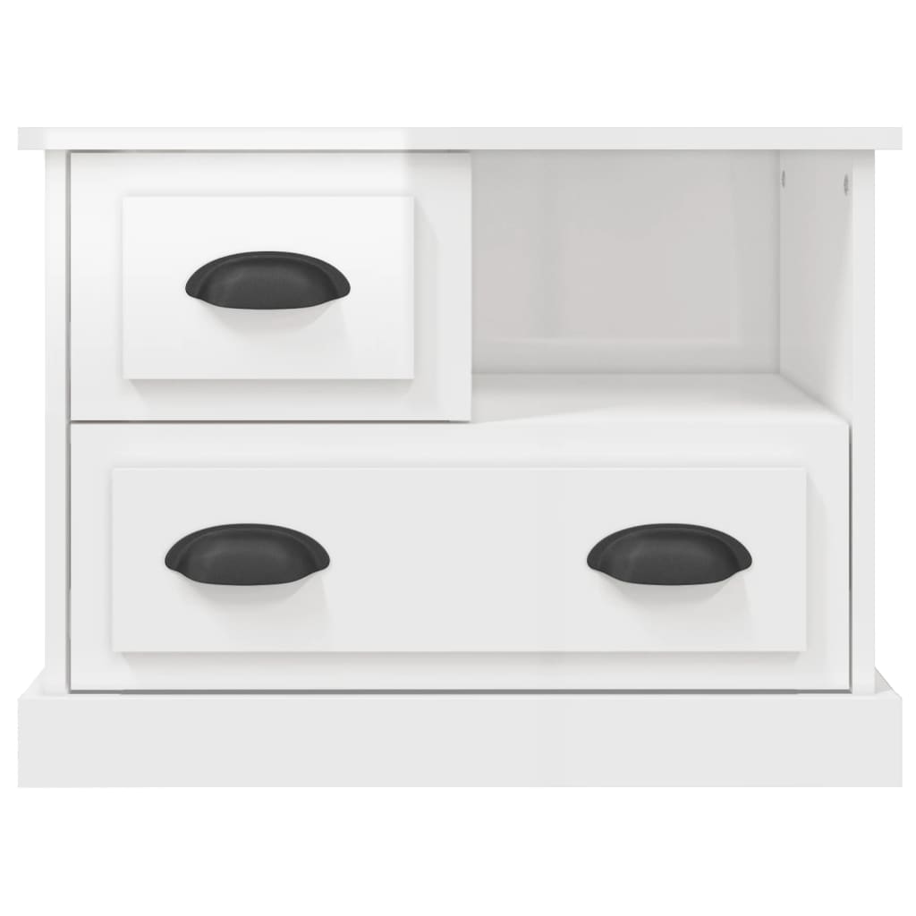 Comodino Bianco Lucido 60x39x45 cm - homemem39